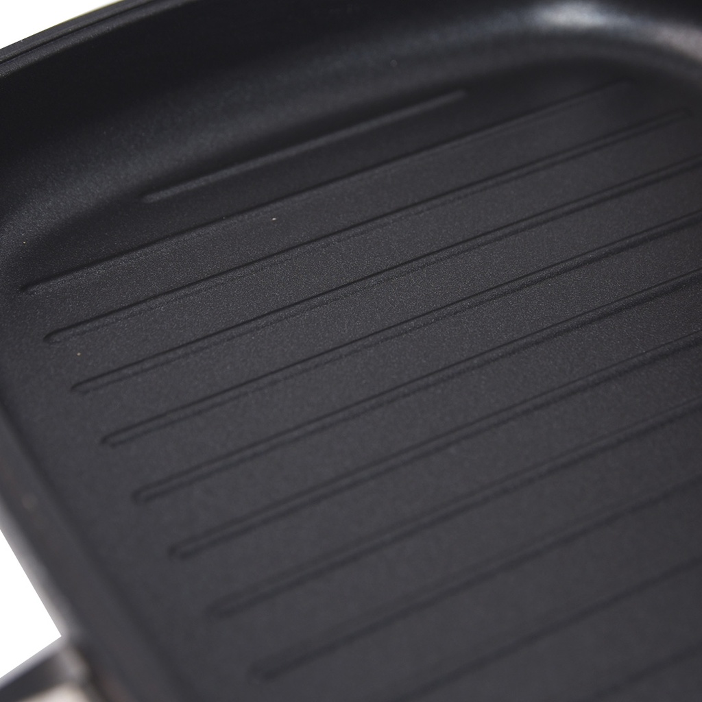 Poêle Grille Double Face En Granite 55/10 cm - Noir