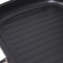 Poêle Grille Double Face En Granite 55/10 cm - Noir