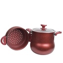 Couscoussier Granite Lines 22 cm Rouge