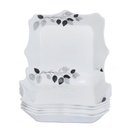 Service a Table en Porcelaine 64 Pièces IRIS Carré - Model 1