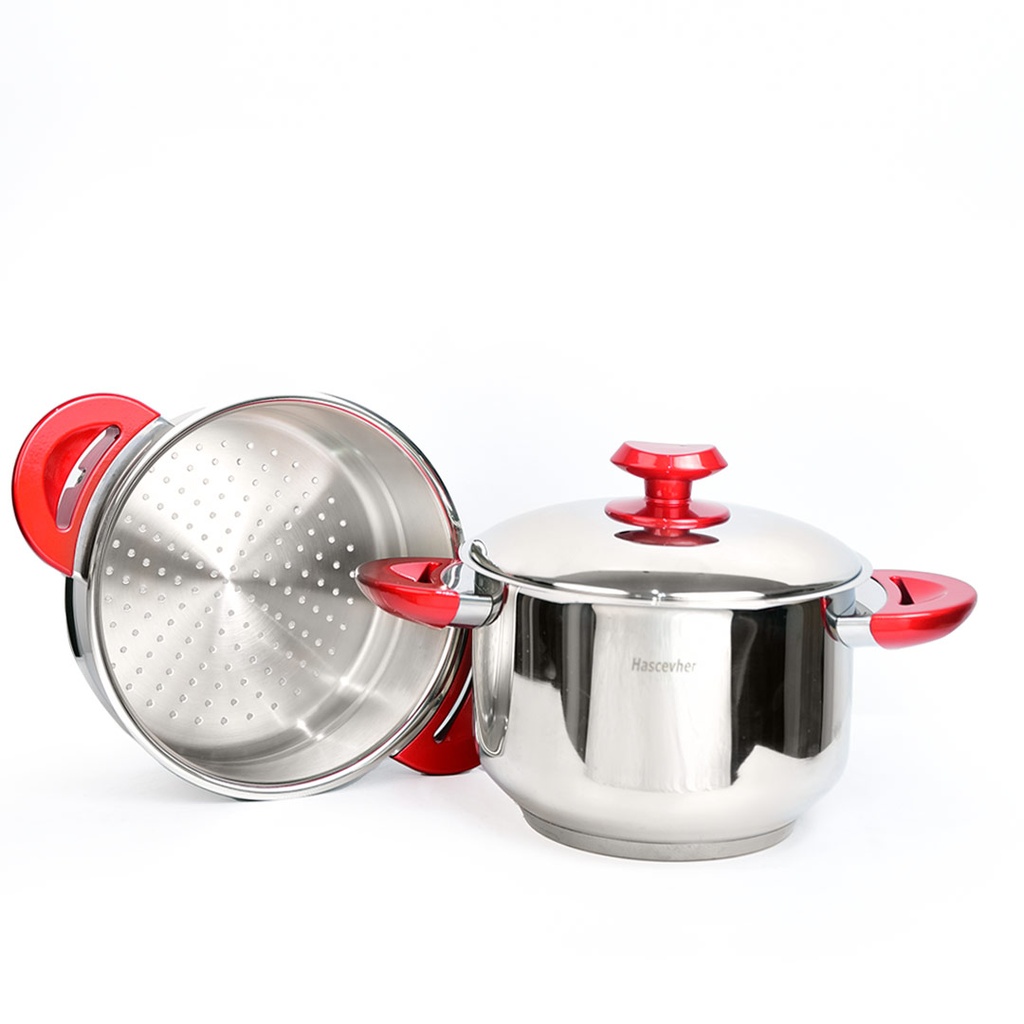 Couscoussier Inox Hascevher 6 Litres 22 cm