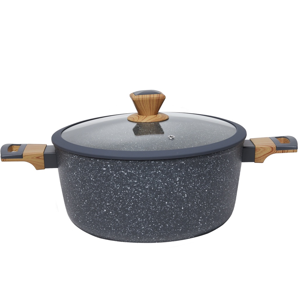 Batterie De Cuisine Sizar 21 Pièces Granite - Gris