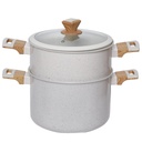 Batterie De Cuisine Sizar 21 Pièces Granite - Beige