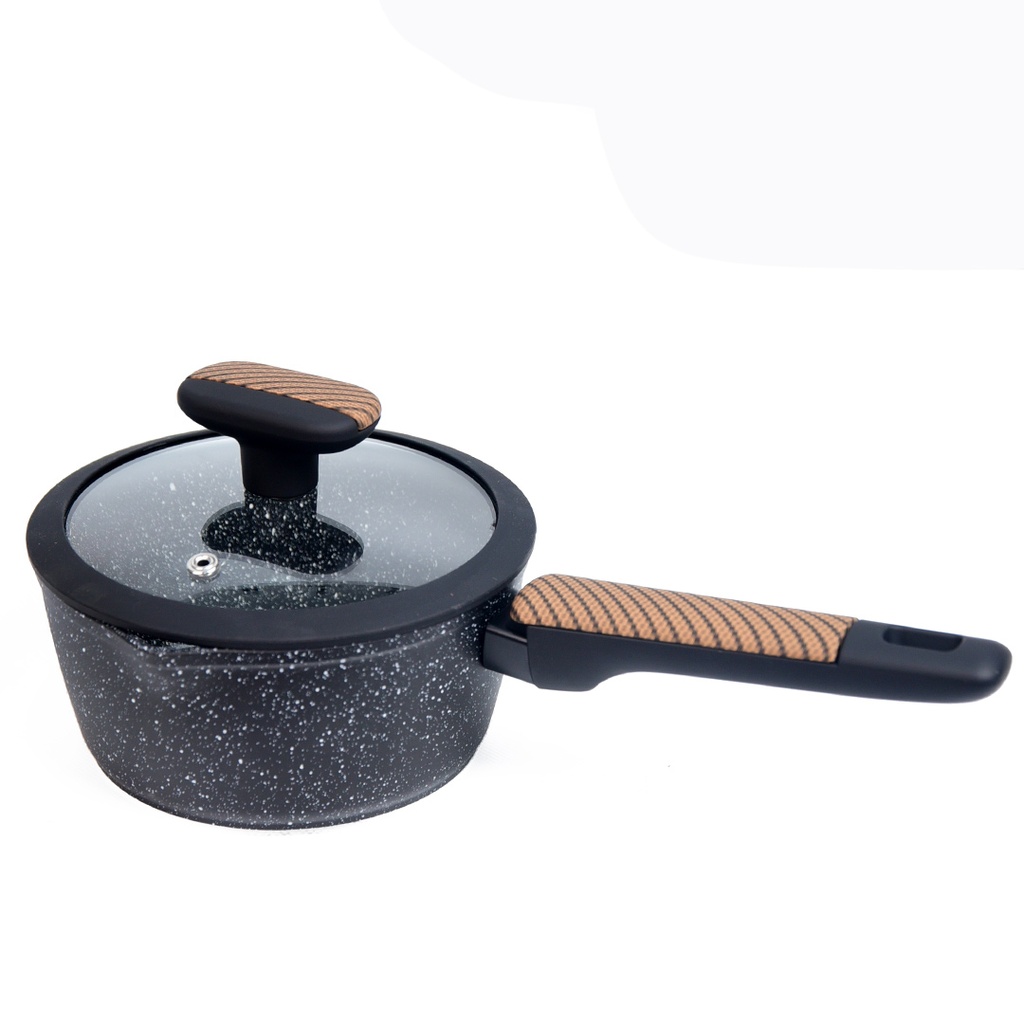 Batterie De Cuisine Sizar 21 Pièces Granite -Noir M2