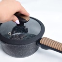 Batterie De Cuisine Sizar 21 Pièces Granite -Noir M2