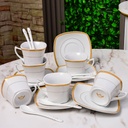 Service à Table 72 Pièces en Porcelaine Florence M3- Carré