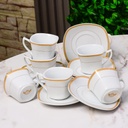 Service à Table 72 Pièces en Porcelaine Florence M3- Carré