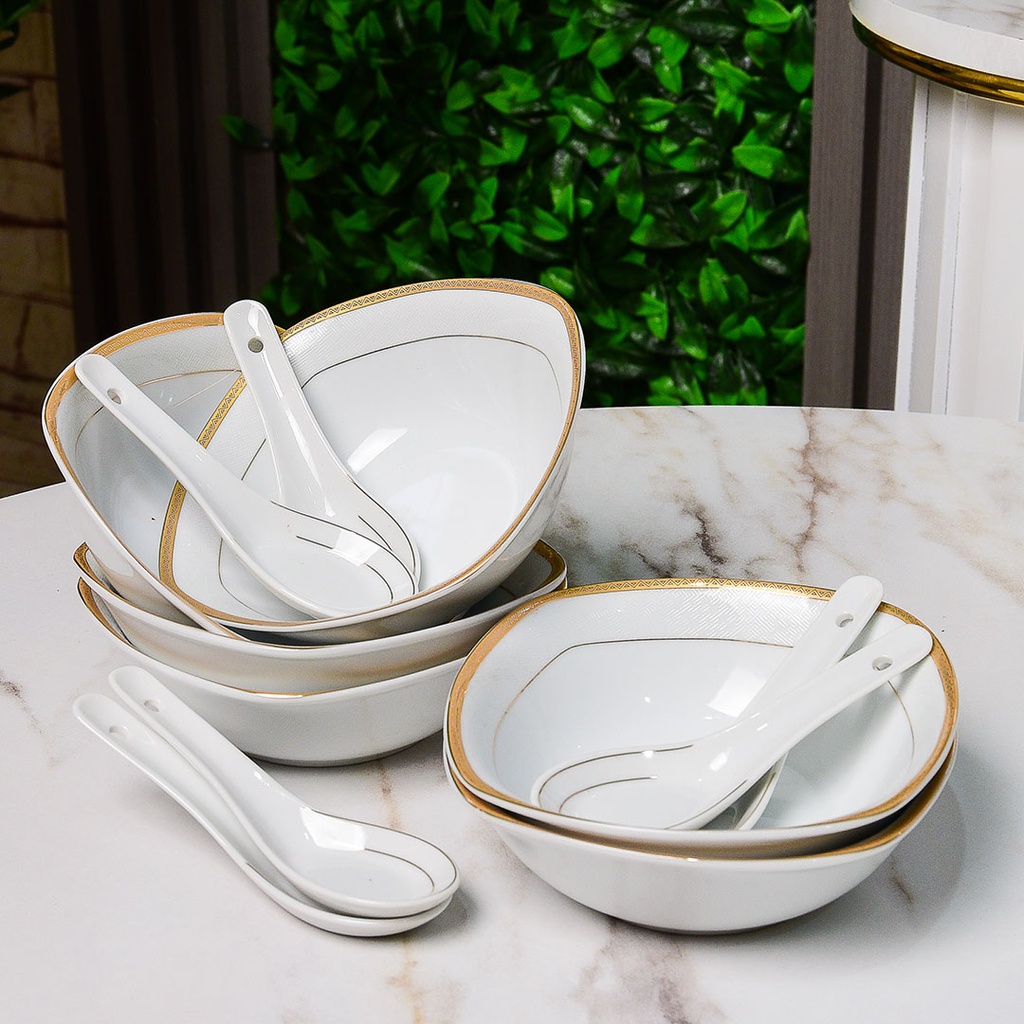 Service à Table 72 Pièces en Porcelaine Florence M3- Carré