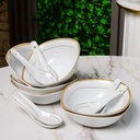 Service à Table 72 Pièces en Porcelaine Florence M3- Carré