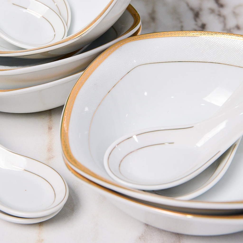 Service à Table 72 Pièces en Porcelaine Florence M3- Carré