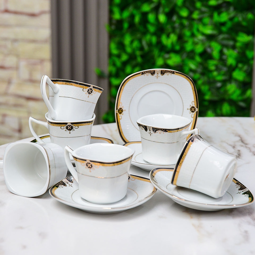 Service à Table 72 Pièces en Porcelaine Florence M4- Carré