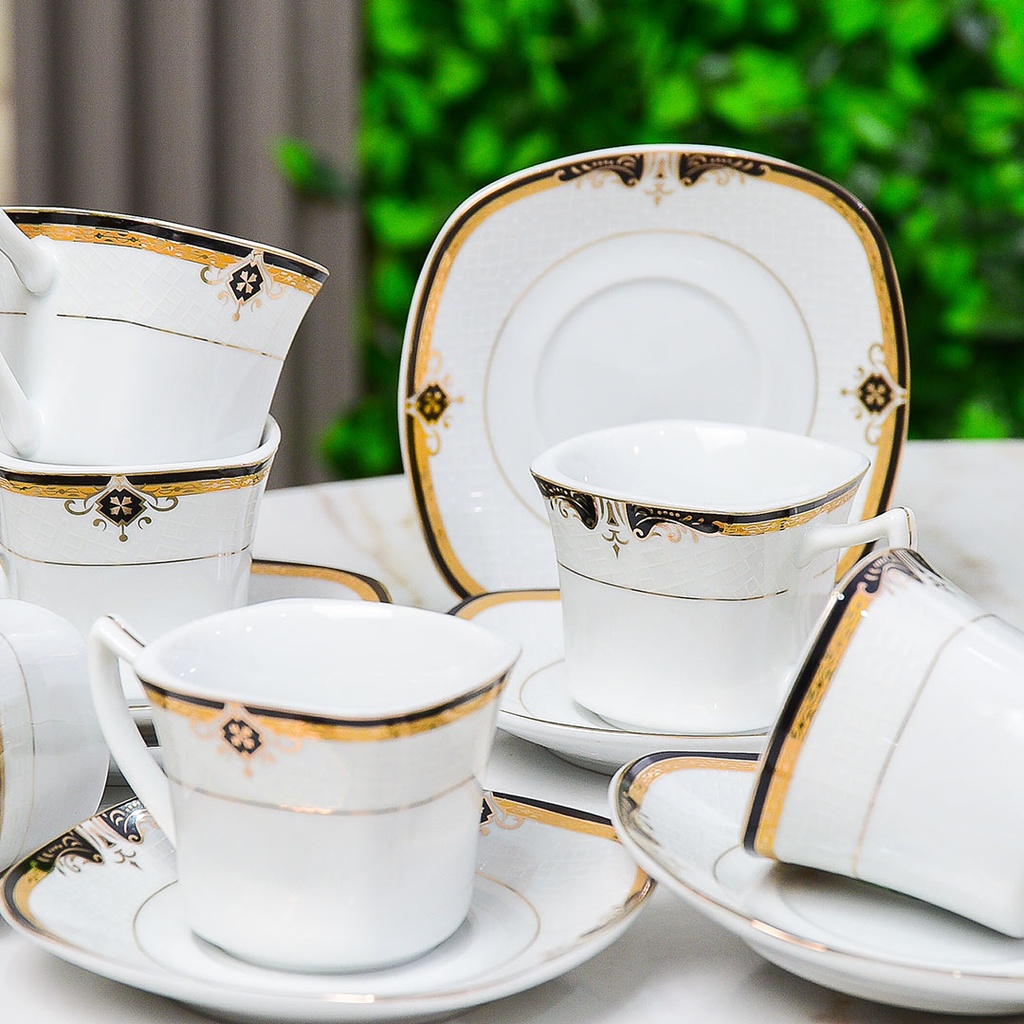 Service à Table 72 Pièces en Porcelaine Florence M4- Carré