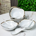 Service à Table 72 Pièces en Porcelaine Florence M4- Carré