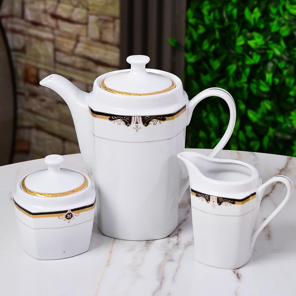 Service à Table 72 Pièces en Porcelaine Florence M4- Carré