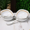 Service à Table 72 Pièces en Porcelaine Florence M2- Carré