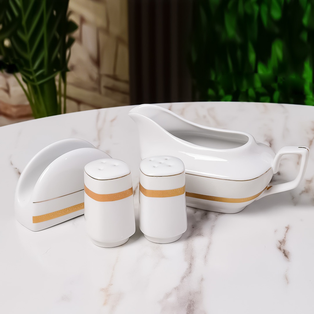 Service à Table 72 Pièces en Porcelaine Florence M2- Carré