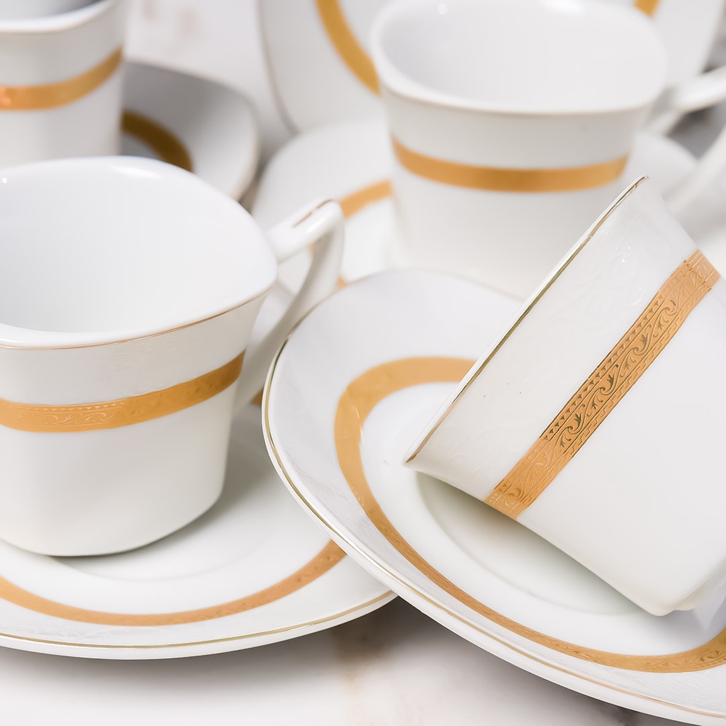 Service à Table 72 Pièces en Porcelaine Florence M2- Carré