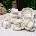 Service à Table 72 Pièces en Porcelaine Florence M2- Carré