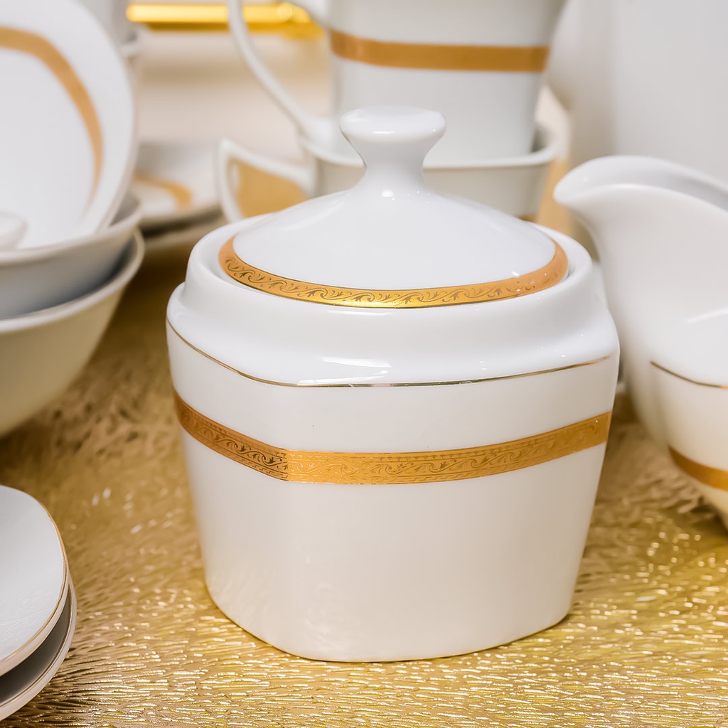 Service à Table 72 Pièces en Porcelaine Florence M2- Carré