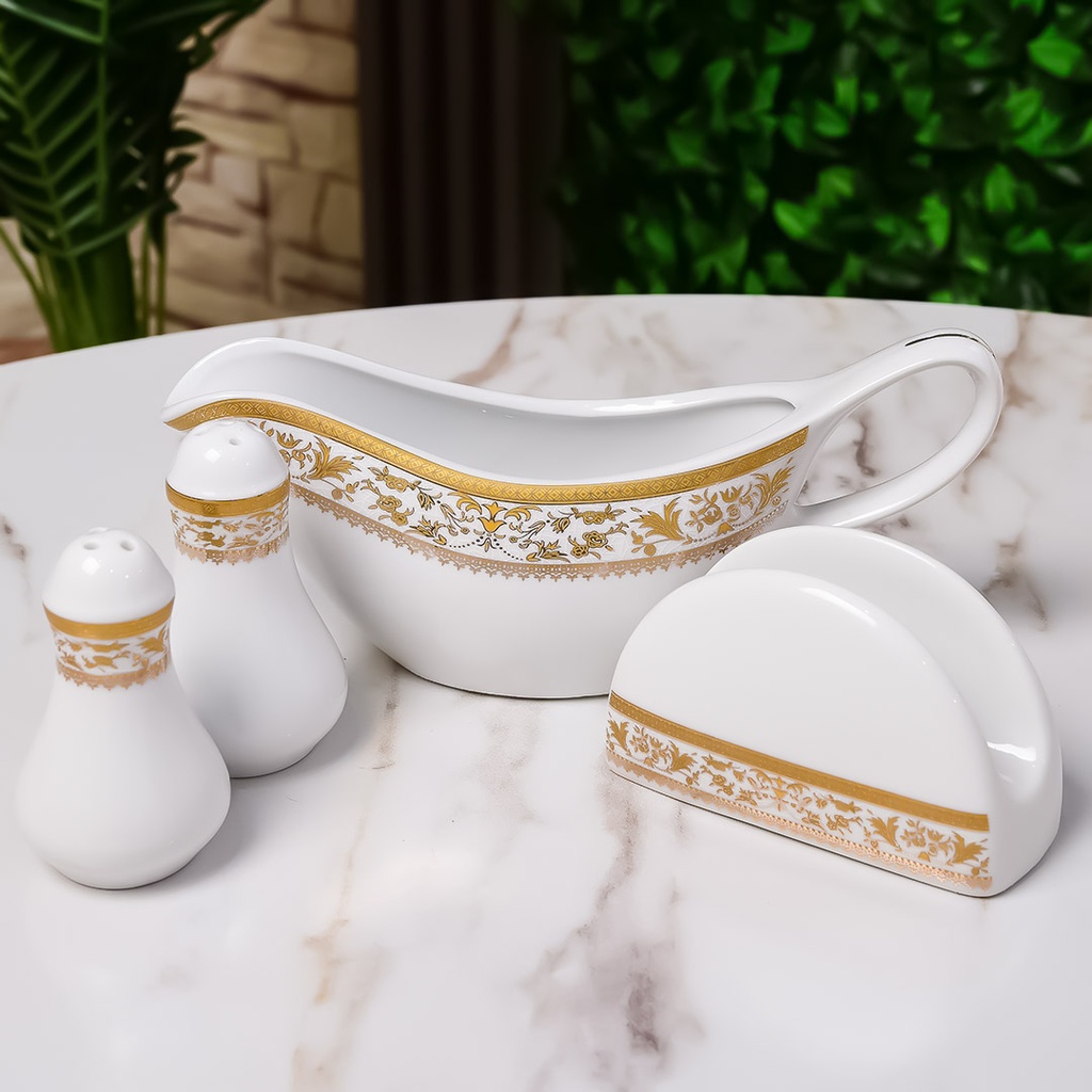 Service à Table 72 Pièces en Porcelaine Florence M3- Rond