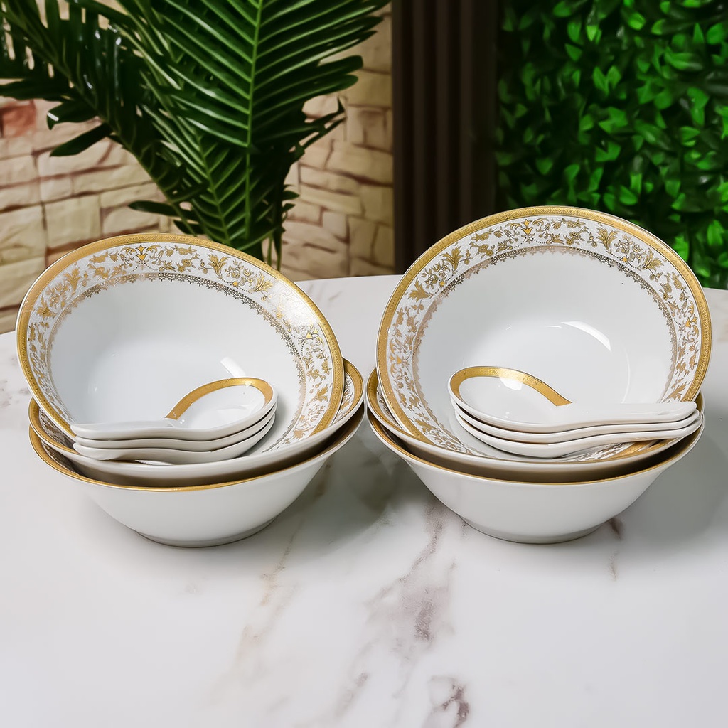 Service à Table 72 Pièces en Porcelaine Florence M3- Rond