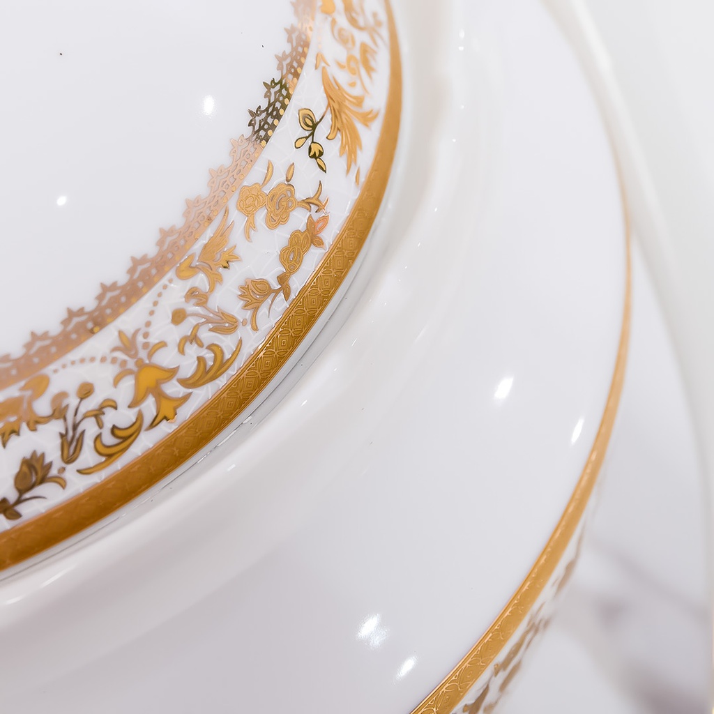 Service à Table 72 Pièces en Porcelaine Florence M3- Rond