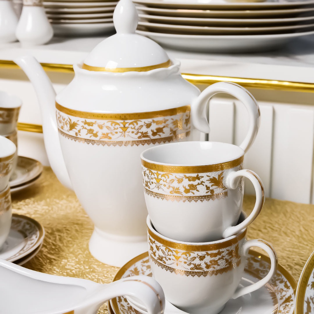 Service à Table 72 Pièces en Porcelaine Florence M3- Rond