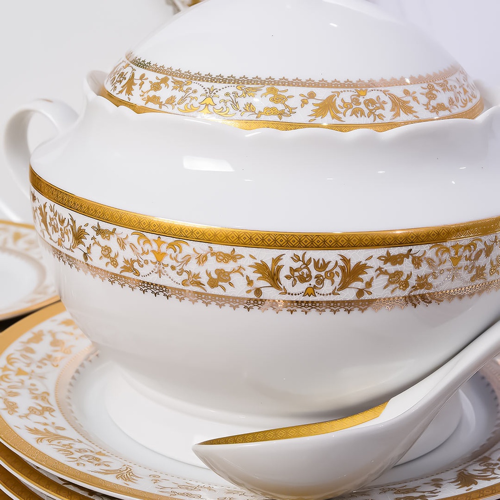 Service à Table 72 Pièces en Porcelaine Florence M3- Rond