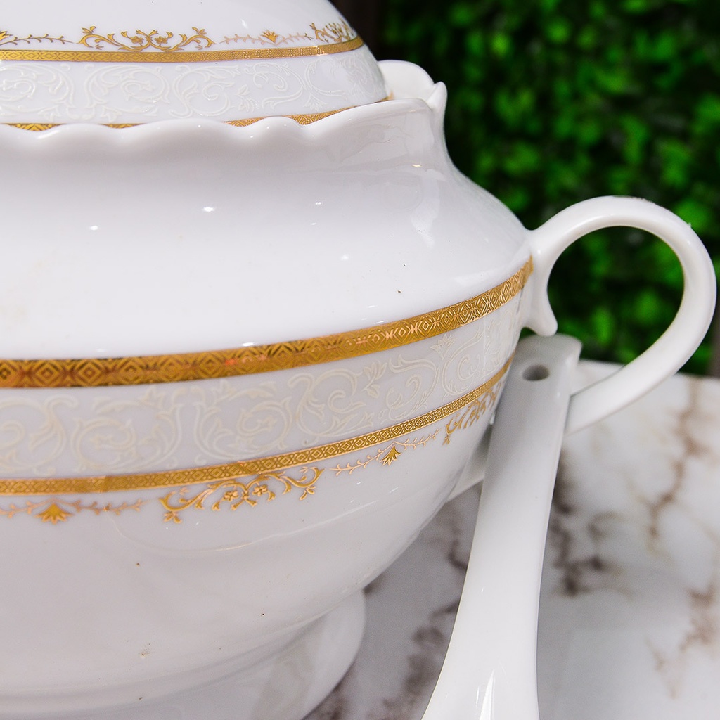 Service à Table 72 Pièces en Porcelaine Florence M2- Rond