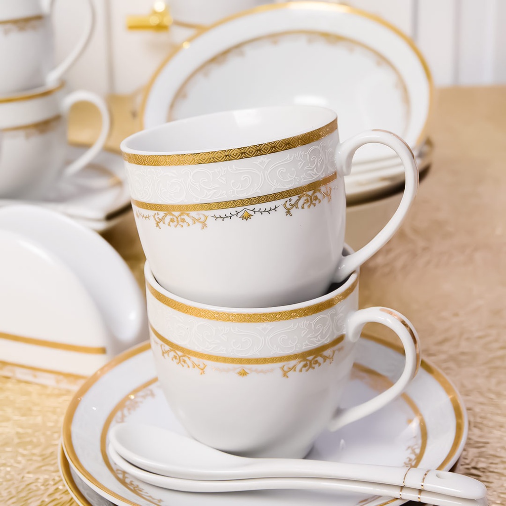 Service à Table 72 Pièces en Porcelaine Florence M2- Rond