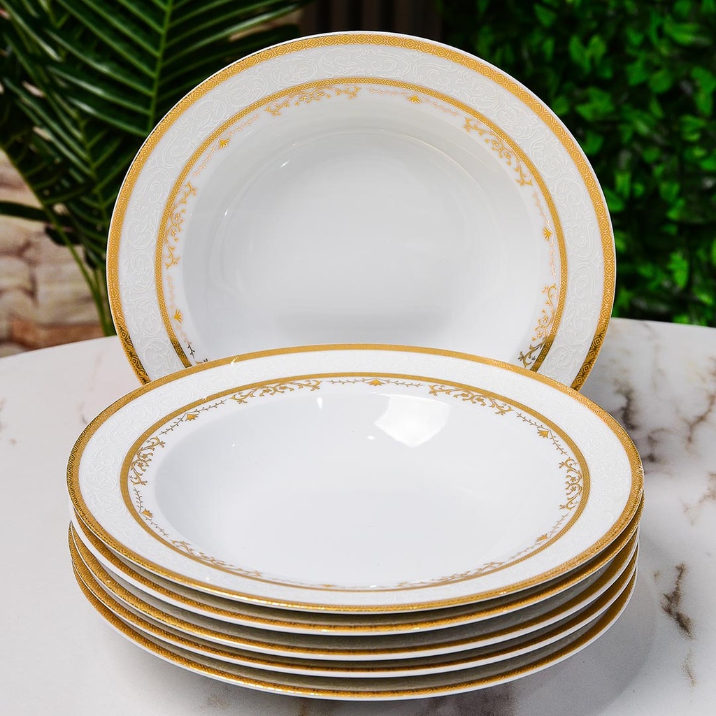 Service à Table 72 Pièces en Porcelaine Florence M2- Rond