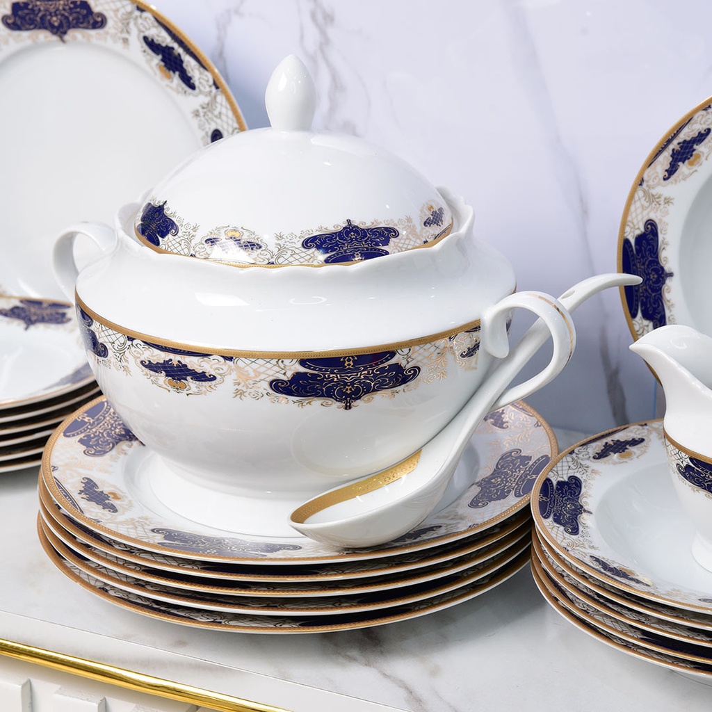 Service à Table 72 Pièces en Porcelaine Florence M1- Rond