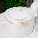 Service à Table 72 Pièces en Porcelaine Florence M1- Carré