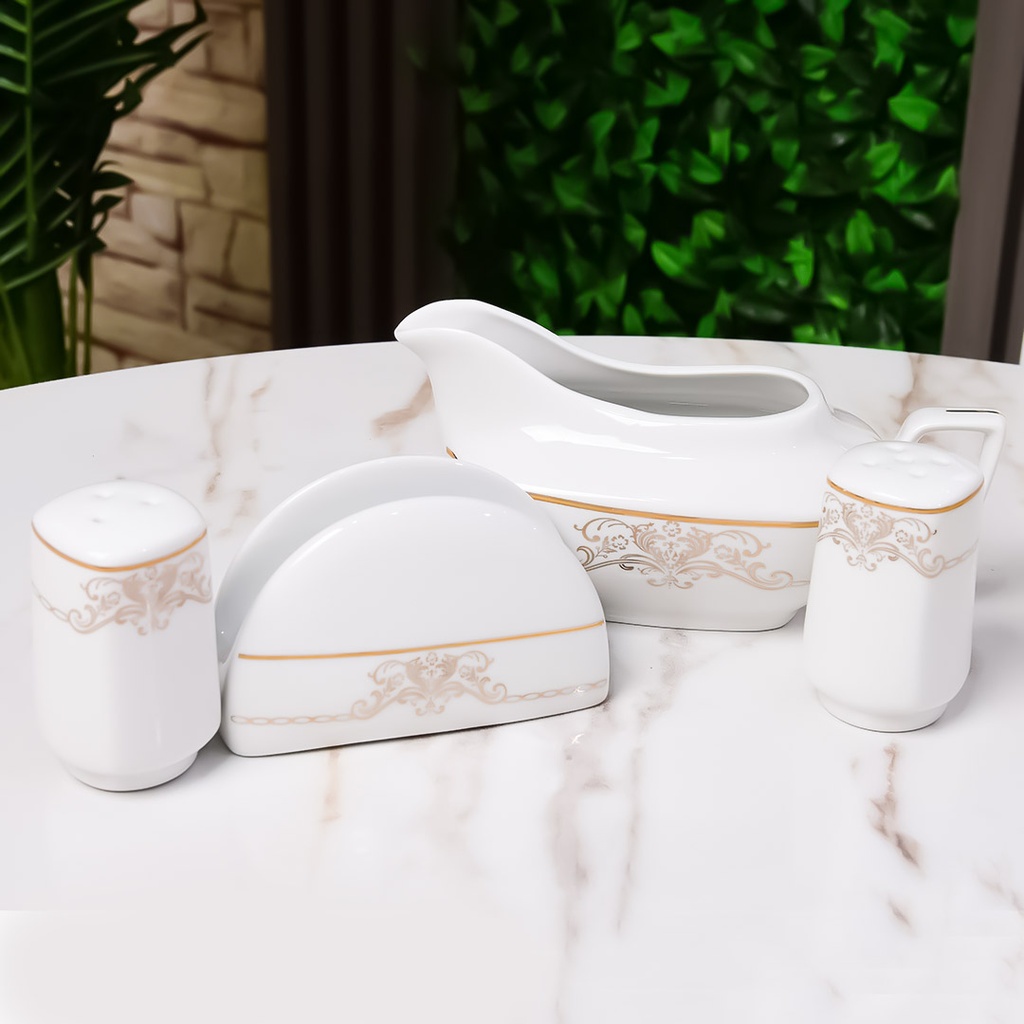 Service à Table 72 Pièces en Porcelaine Florence M1- Carré