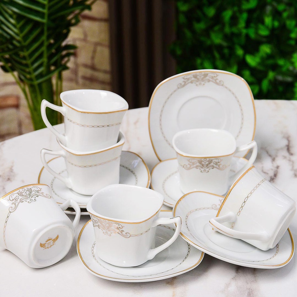 Service à Table 72 Pièces en Porcelaine Florence M1- Carré