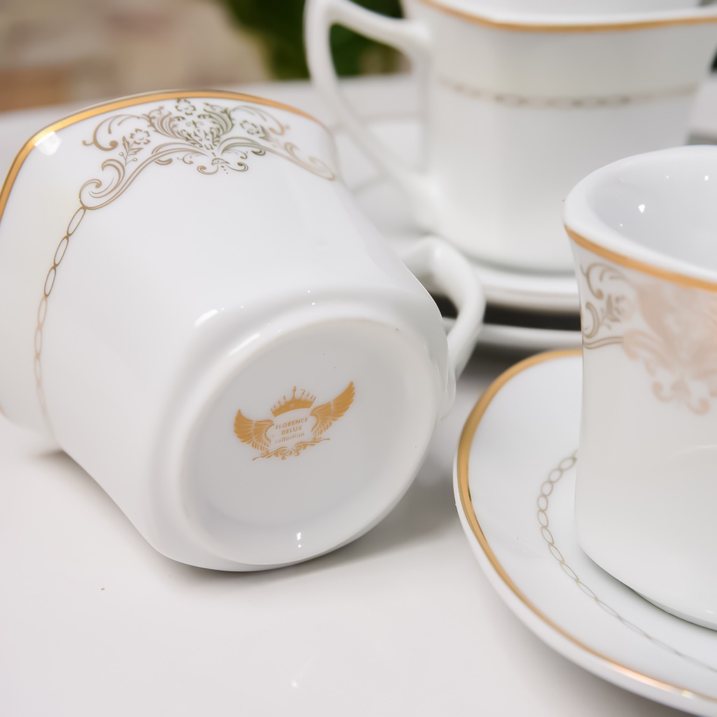 Service à Table 72 Pièces en Porcelaine Florence M1- Carré