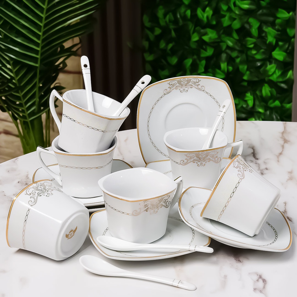 Service à Table 72 Pièces en Porcelaine Florence M1- Carré