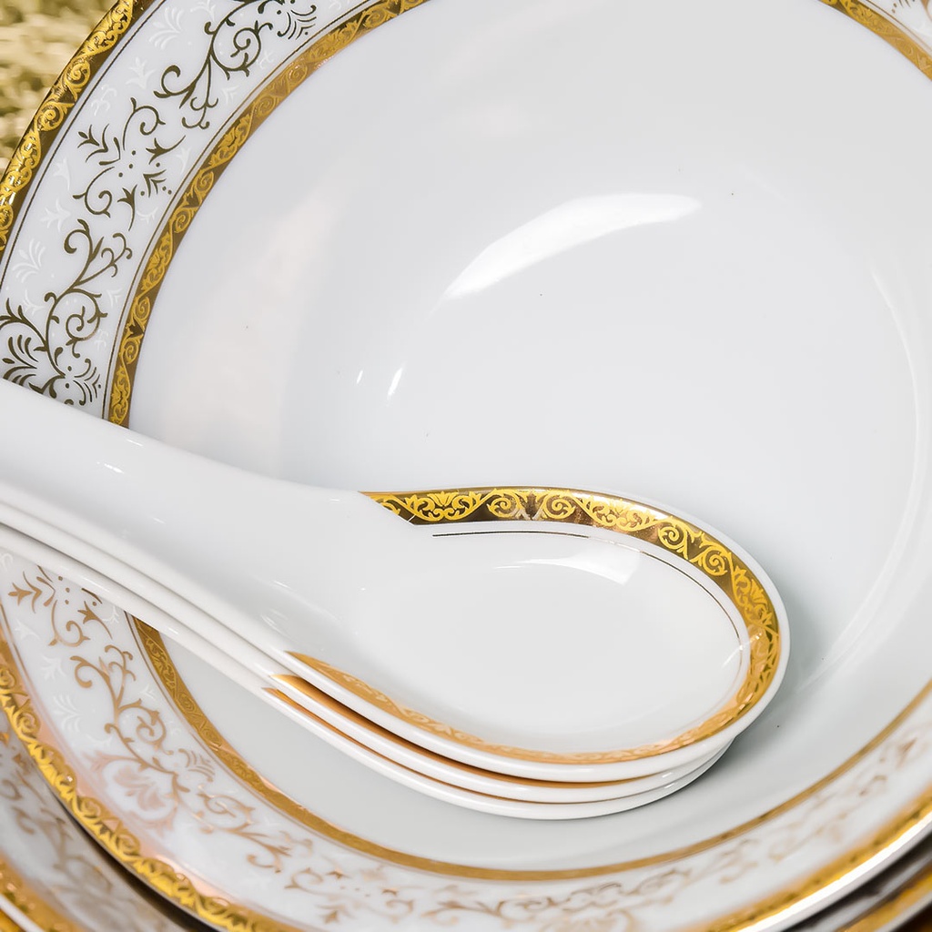 Service à Table 72 Pièces en Porcelaine Florence M4- Rond