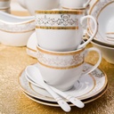 Service à Table 72 Pièces en Porcelaine Florence M4- Rond