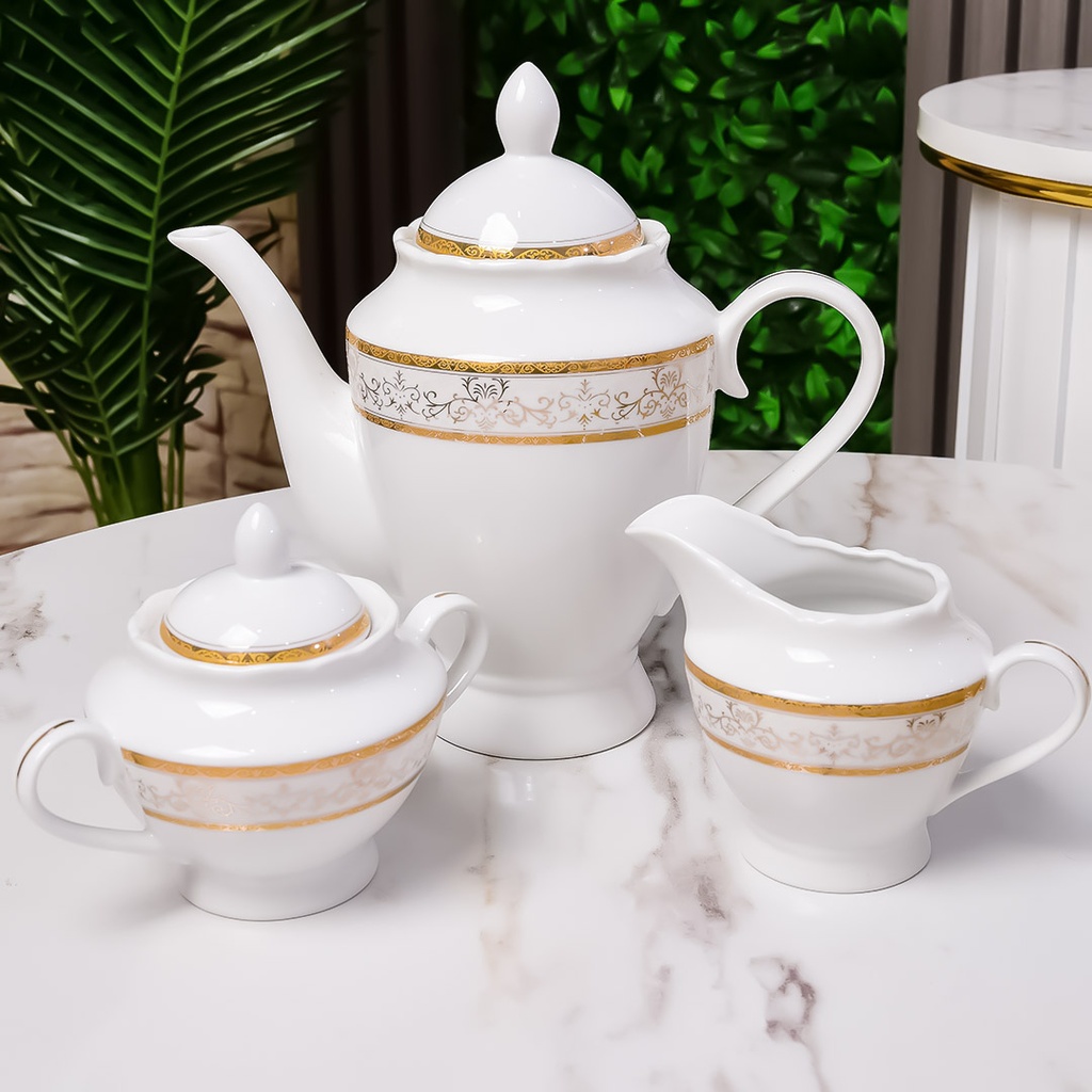 Service à Table 72 Pièces en Porcelaine Florence M4- Rond