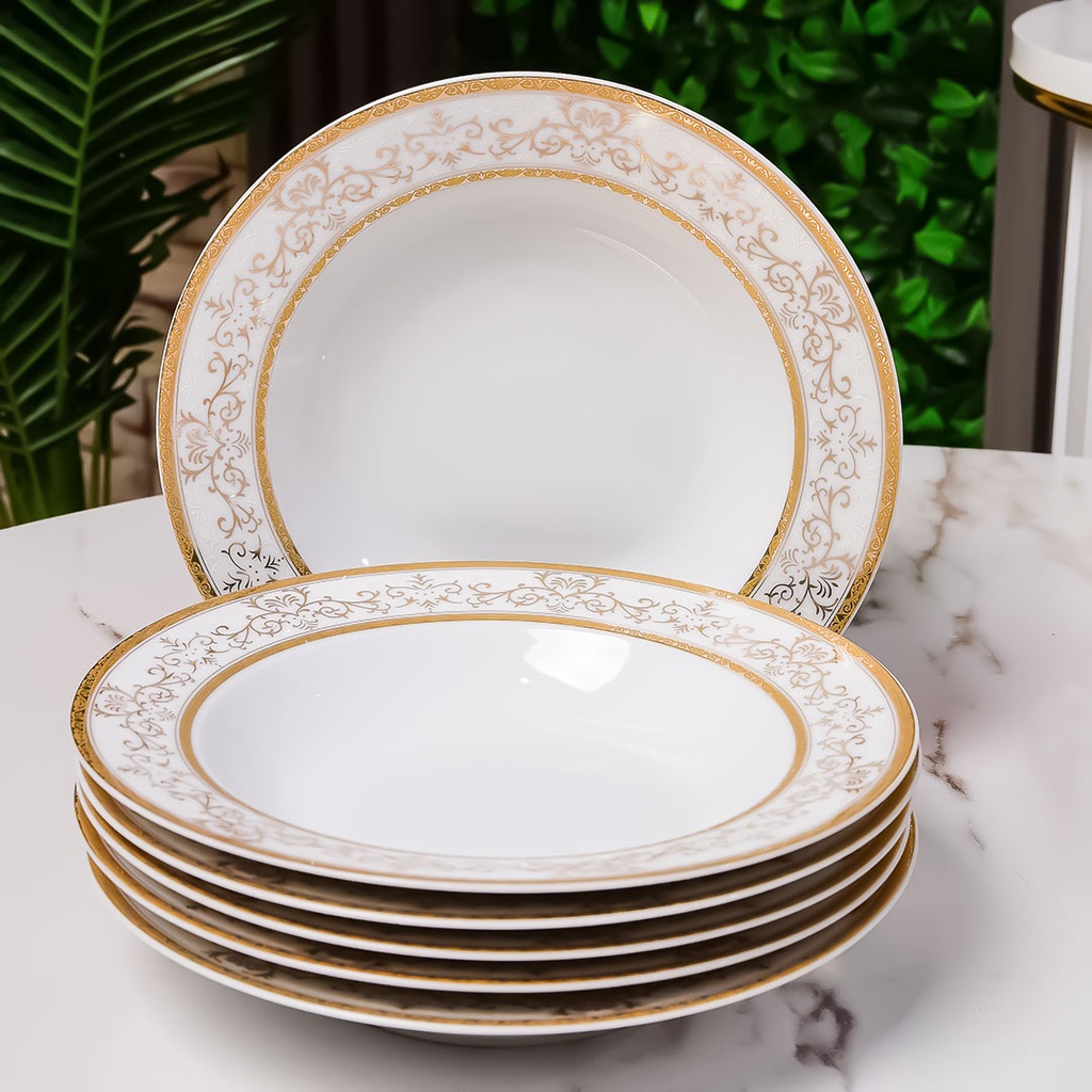 Service à Table 72 Pièces en Porcelaine Florence M4- Rond