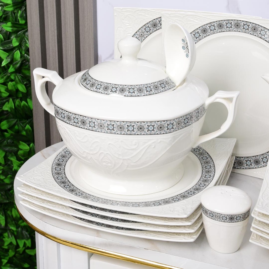 Service à Table 114 Pièces en Porcelaine Florence M1