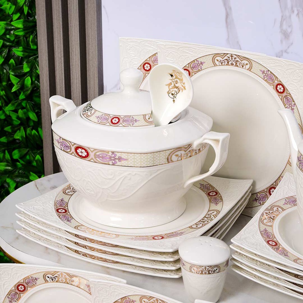 Service à Table 114 Pièces en Porcelaine Florence M4