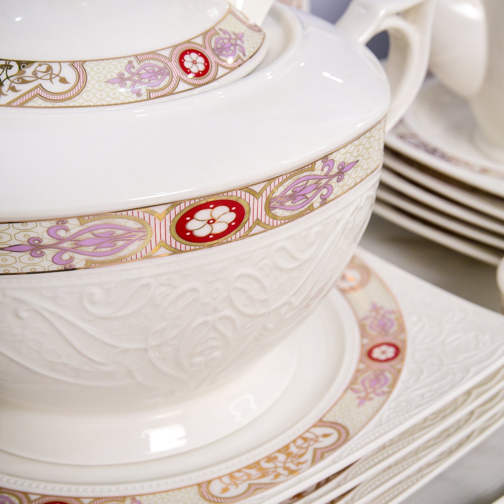 Service à Table 114 Pièces en Porcelaine Florence M4