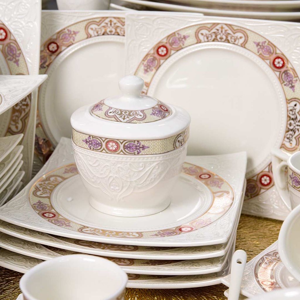 Service à Table 114 Pièces en Porcelaine Florence M4