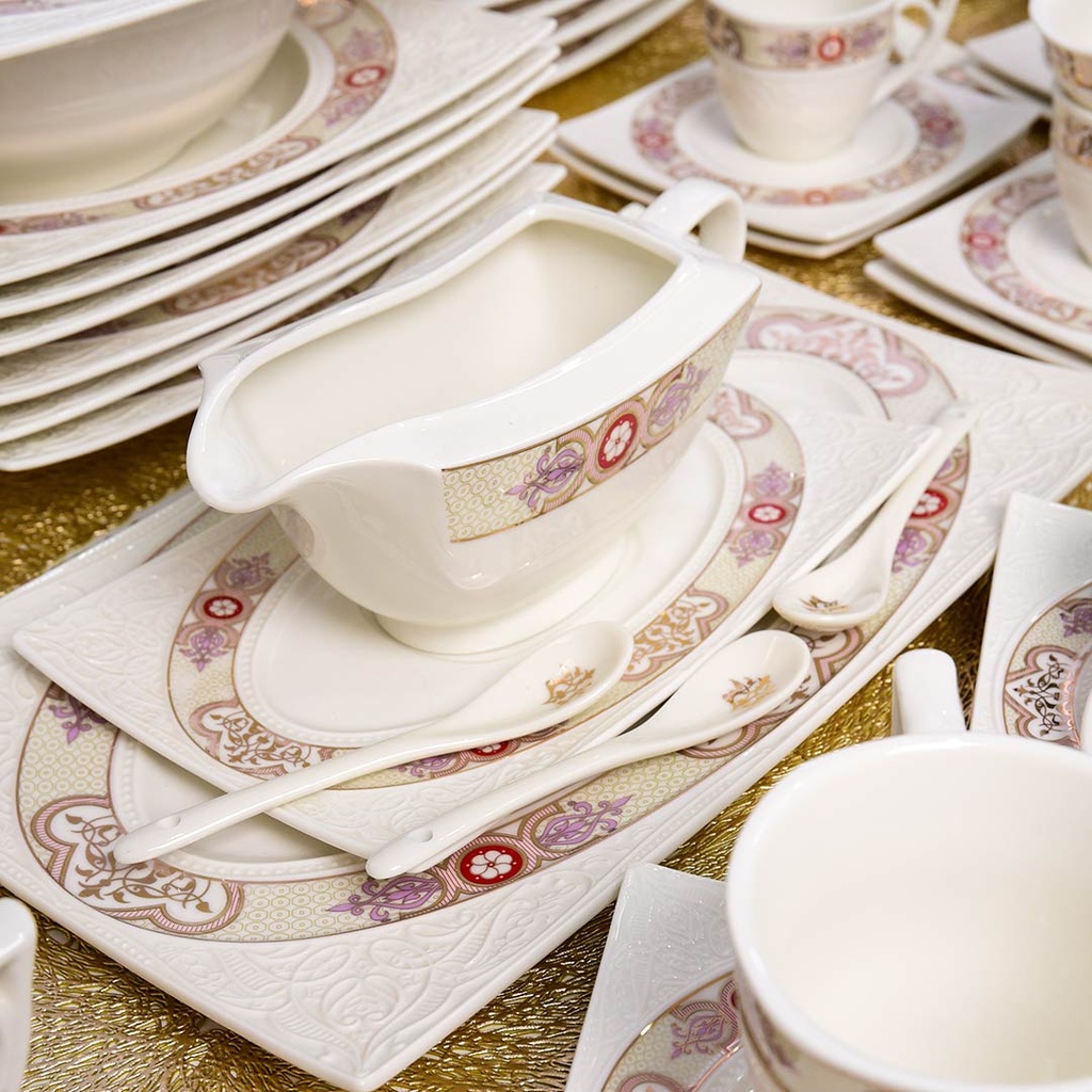 Service à Table 114 Pièces en Porcelaine Florence M4