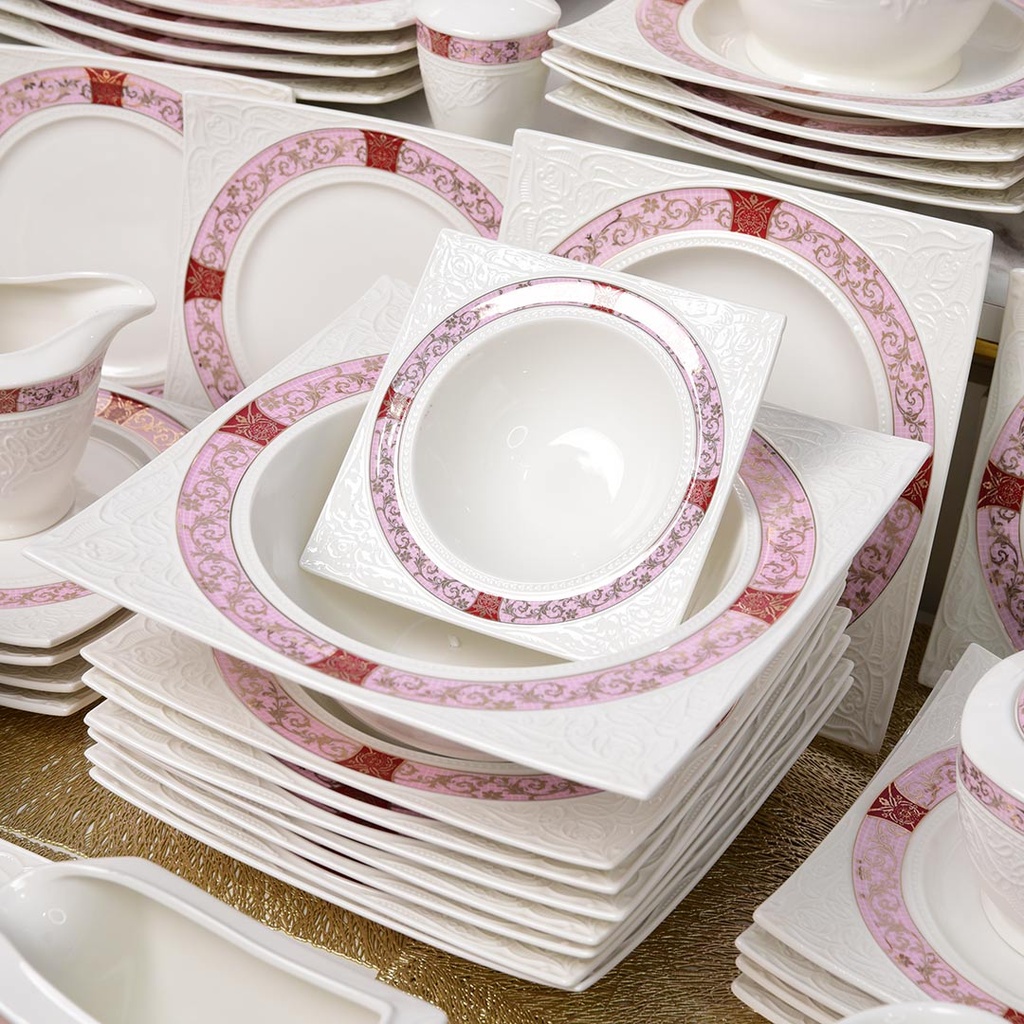 Service à Table 114 Pièces en Porcelaine Florence M3