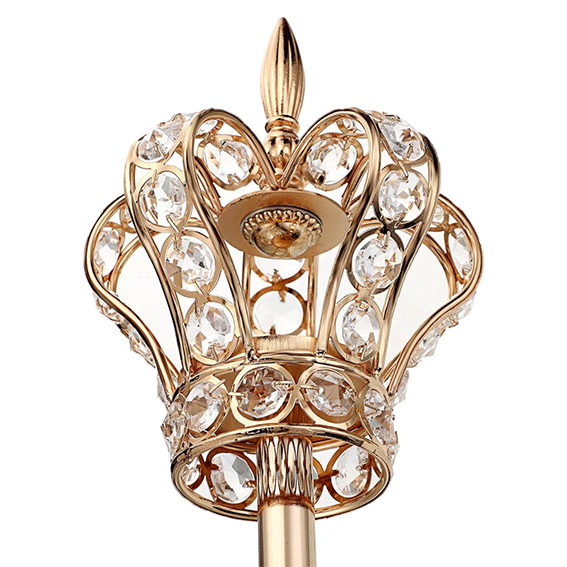 Chandelier Royal Doré en Forme de Couronne