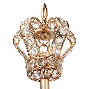 Chandelier Royal Doré en Forme de Couronne