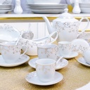 Service à Table en Porcelaine 72 Pièces Bravo Doré Motif 6